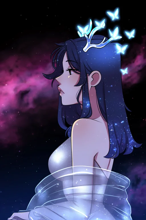 Highres, Absurdres,pookiesenpai A Woman With Deep Indigo Hai...