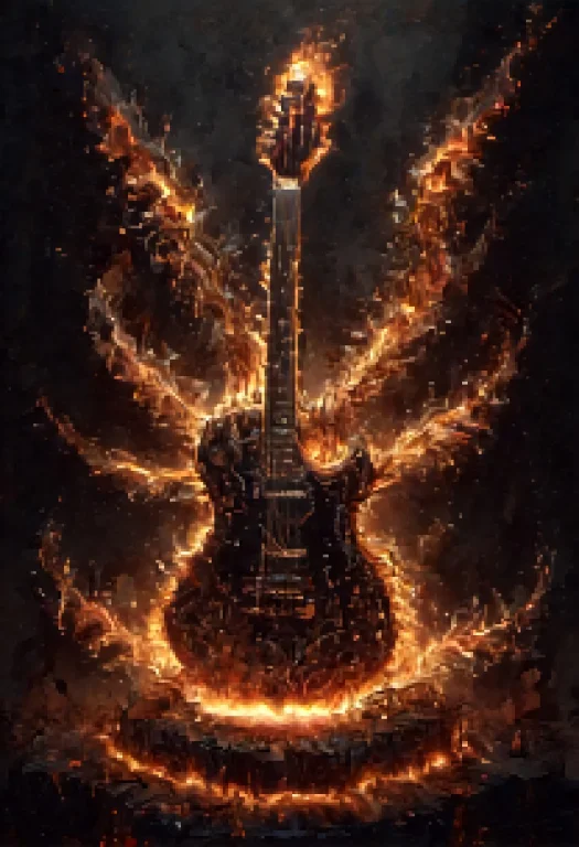 A Single Sculpture Of A Bryo-xl Solid-body Electric Guitar F...