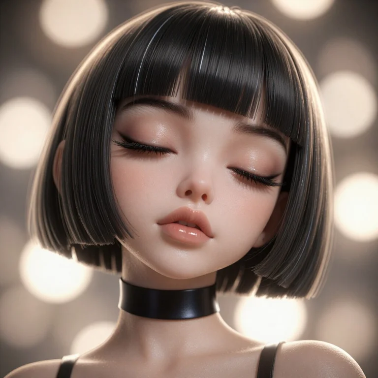 This Is A Highly Detailed Digital Artwork Of A 18 Year Old W...