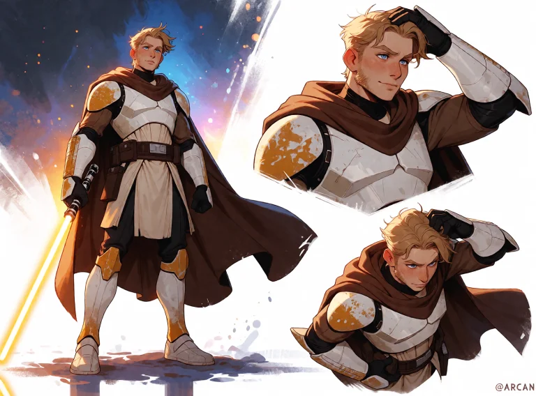 Anime-style Fantasy Illustration, Masterful Painterly Digita...