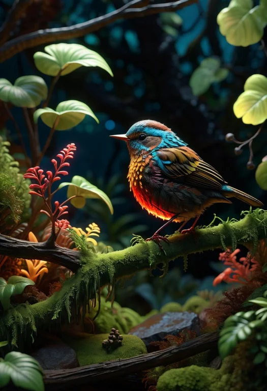Create An Intricate Diorama Featuring A Photorealistic Depic...