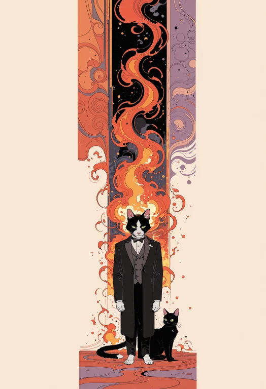 Embeddingillustriousstylelazypos, Tuxedo Cat, Simple Backgro...