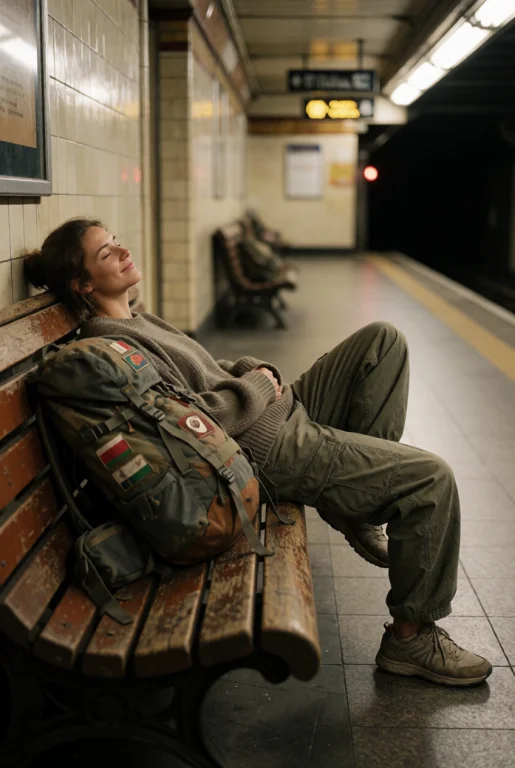 A Candid, Atmospheric Full-body Photograph Of A Gorgeous 22-...