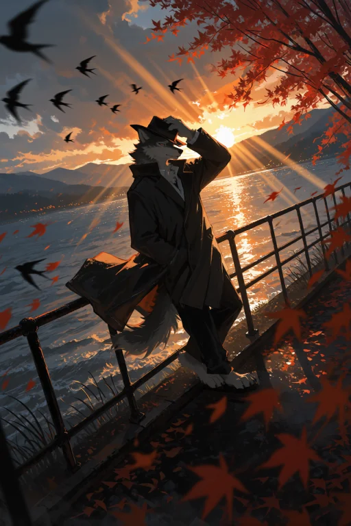 A Stylish, Cinematic Anime Concept Illustration Full Of Raw...