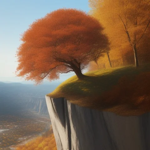 , Autumn, ,tree,land, , Cliff, Bush, Dirt, — Stable Diffusion AI Prompt: , autumn, ,tree,land, , cliff, bush, dirt,