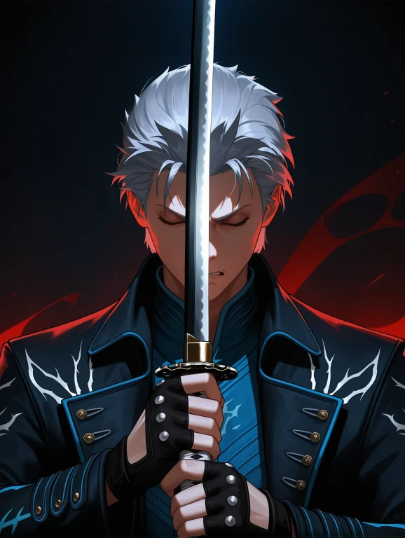 Upper Body, Night, Dim Light, Dark, Epic, Vergil, Vergil Dev...