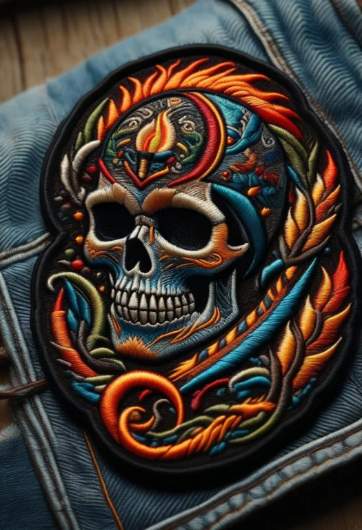 Ral-embroideredpatch, Extreme Close-up Macro Photograph Of A...