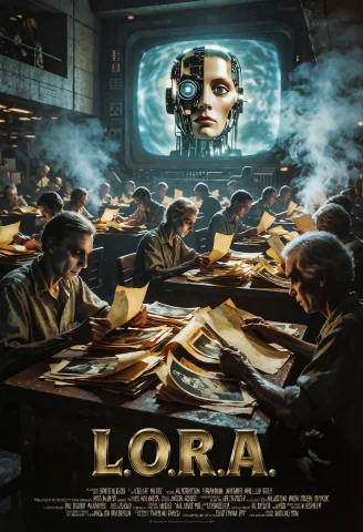 80sm0v13p0st3r,a Faded, Vintage Movie Poster For A 1980s Dys... — Stable Diffusion AI Prompt: 80SM0V13P0ST3R,a faded, vintage movie poster for a 1980s dystopian sci-fi cinema...