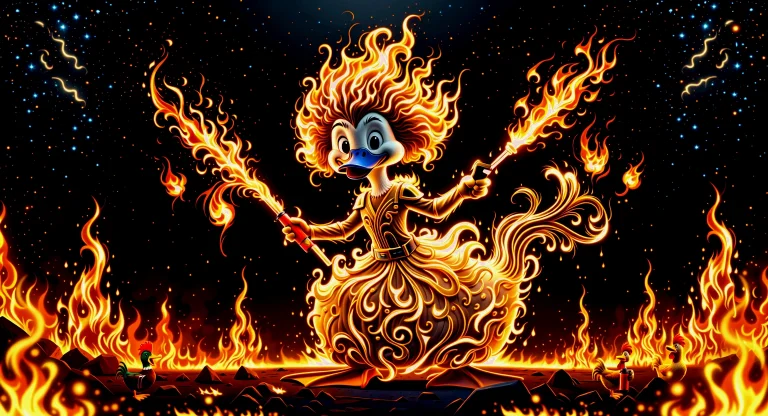 Hyperdetailed Fiery Photography, Sharp Focus, Intricate Flow...