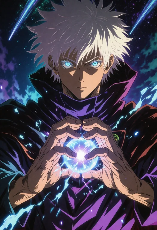 Darkfantasystyle, Dark Fantasy, Retro, Gojou Satoru, 1boy, S...