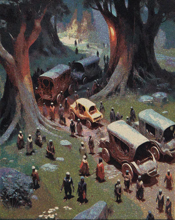 Dcrtromch. A Birds-eye View Of An Enchanted Forest Clearing...