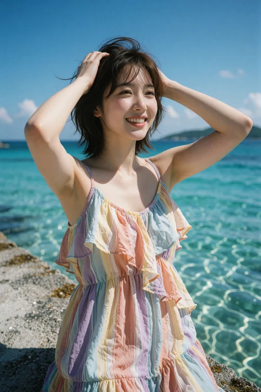 A Realistic Cinematic Photograph Of A 22-year-old Korean Wom...