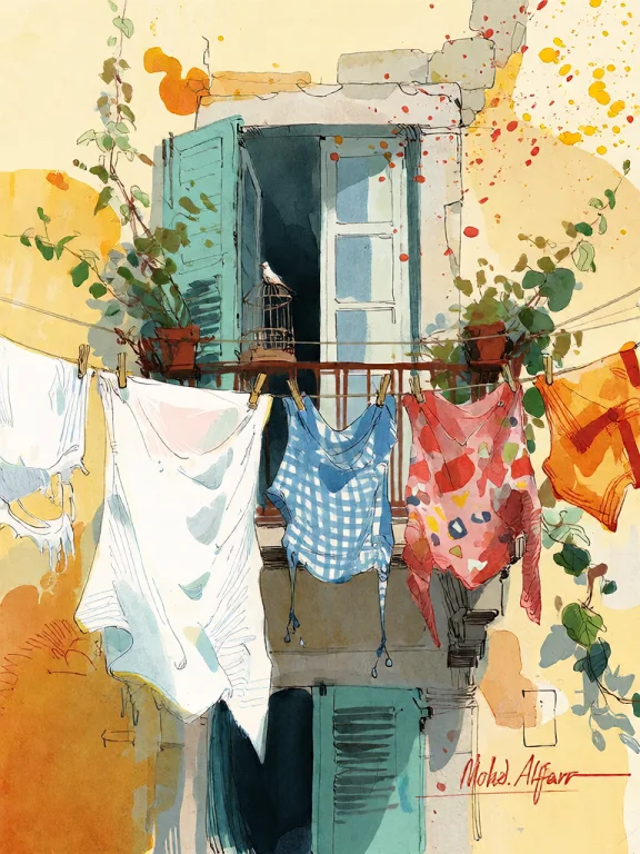 Bradhamel Art Style.a Vibrant Watercolor Illustration Of A S...