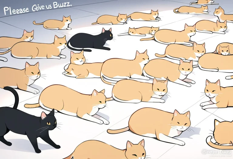 Masterpiece, Lots Of Cats, Laying On The Floor, Text Please...