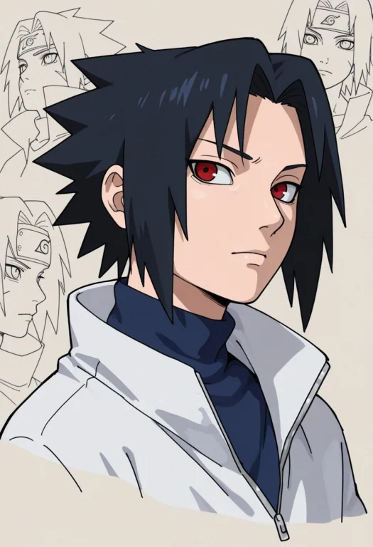 Burankoprn, 1boy, Solo, Male Focus, Femboy, Uchiha Sasuke, R...