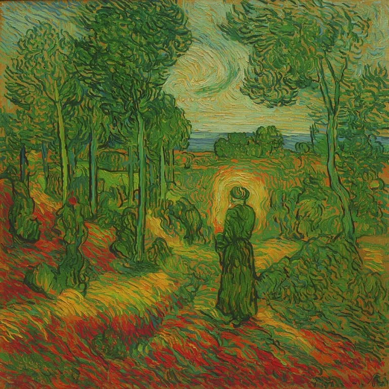 R1792f2dvangog The Painting Depicts A Post-impressionist Lan...
