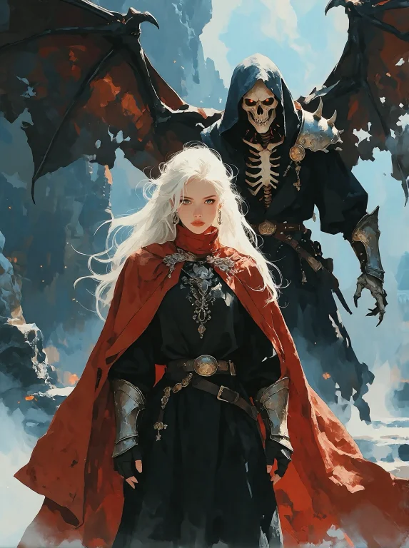 Bradhamel Art Style. A Dramatic Fantasy Illustration Of A Fe...