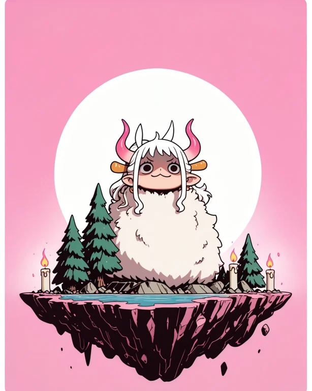 Horns, White Hair, One Piece Yamato1.4, Shaded Face, Concern...
