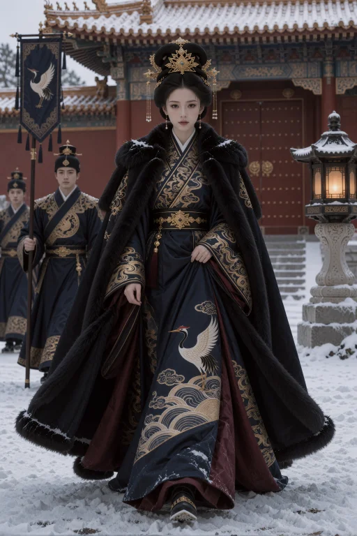 , A Stern Woman In Her Late Twenties Walks Forward Through A...