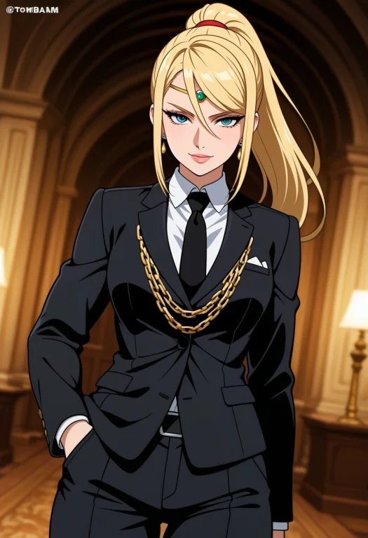 1girl, Solo, Samus Aran, Androgynous Mature Female, Tomboyis...