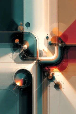Strangedaal. Surreal Abstract Industrial Pipelines As An Art... — Stable Diffusion AI Prompt: StrangeDaal. Surreal abstract industrial pipelines as an artistic geometric symp...
