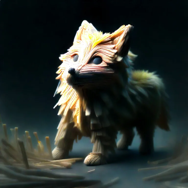 Masterpiece, Best Quality, Wolf, Yellow Theme, Tiny Little W...