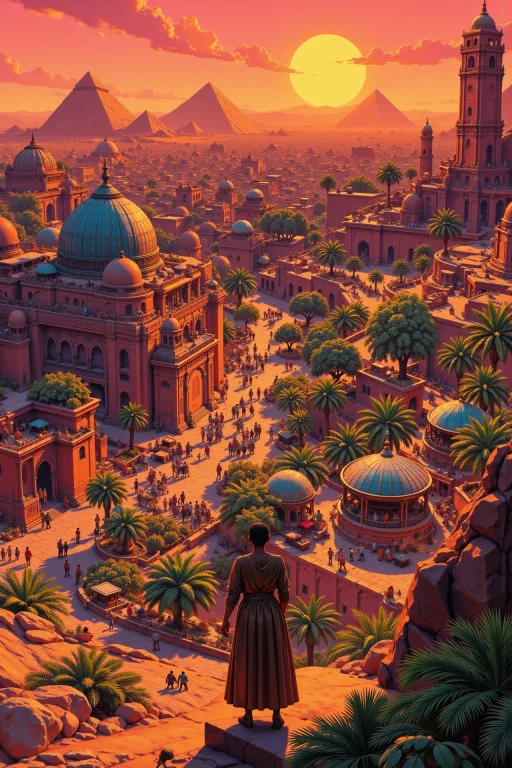Cairo, Egypt Beautiful Landscape, Evening, Woman, Very Intri...