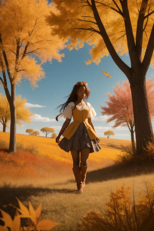 1girl, 8k Anime, Fairy Tale, Landscape Of A Historical Borin...