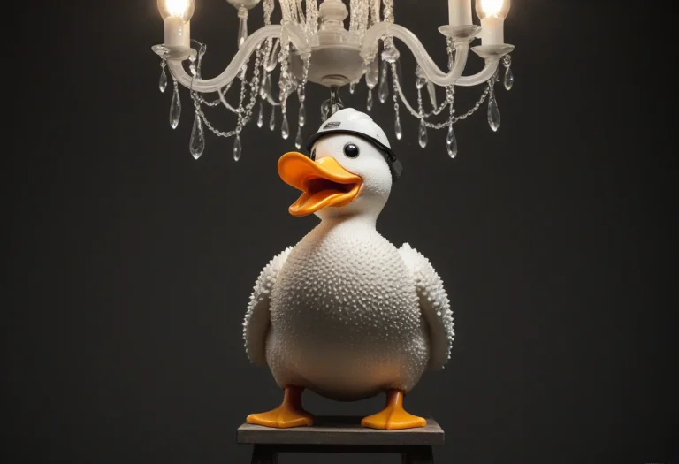 Madefromteef, Photorealistic, A Tired Rubber Duck Electricia...