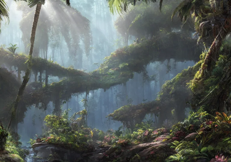 Textless, Landscape, Junglepunk Village