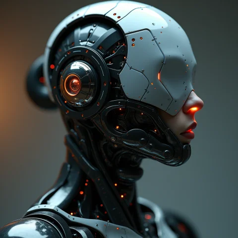 ,3d Model, 3d Render, Cyborgs Head 3d Octane Render,carbon M... — FLUX AI Prompt: ,3d model, 3d render, cyborg's head 3d octane render,carbon material body parts,...