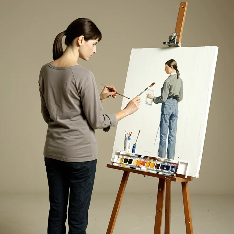 A Woman Painting A Picture, Full-body Portrait Lorapassionv2...
