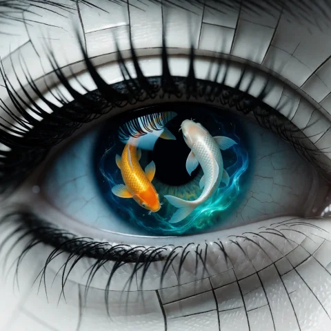 Surrealist Digital Fusion Art, Macro Photography Of A Human... — Stable Diffusion AI Prompt: Surrealist digital fusion art, macro photography of a human eye integrated with...