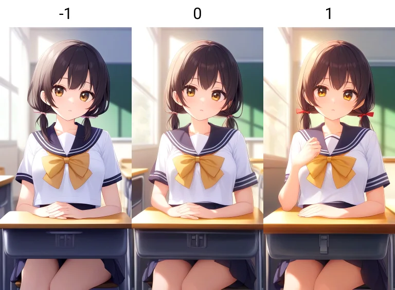 1girl, Upper Body, Classroom, School Uniform, Sitting, Low T...