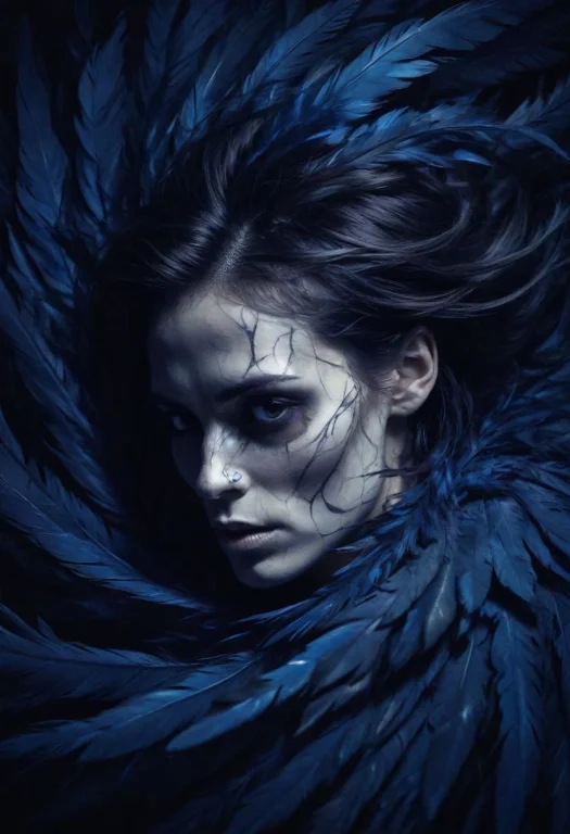 The Skull Is Distorted By The Twists And Turns Of A Woman Wi...
