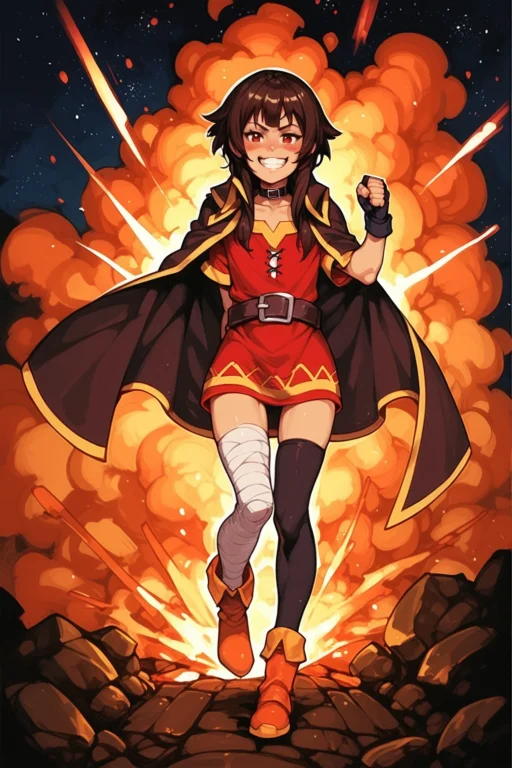 1girl, Thighhighs, Gloves, Fingerless Gloves, Bandages, Solo...