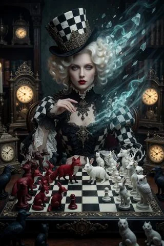A Mysterious Elegant Woman With Voluminous Platinum Blonde C...