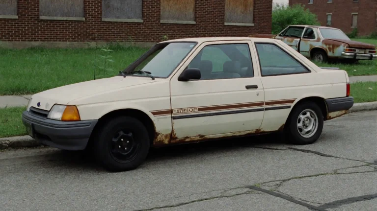 8ml2002, A Weathered, Off-white Ford Escort Coupe, Marked Wi...