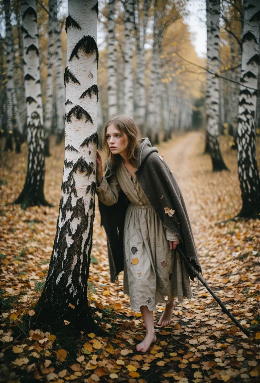 A Crisp, Painterly Fashion Editorial Shot Of A Young Beautif...