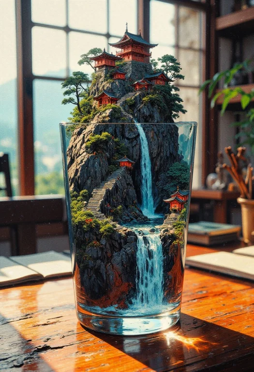 Create A Photorealistic Poster Style Of A Tilt-shift Photo O...