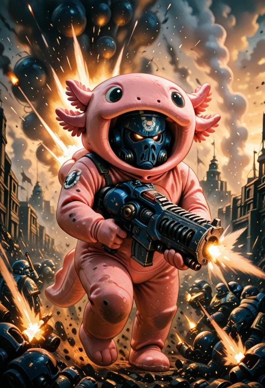 Embeddingillusp0s, Axolotl Costume, Solo, 1boy, Ultramarine...