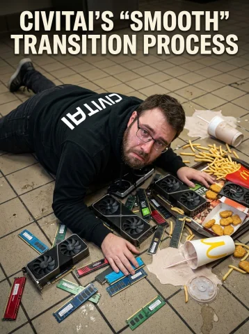Draw Me A Funny Realistic Image Featuring Man Is A Black Civ... — Stable Diffusion AI Prompt: Draw me a funny realistic image featuring man is a black civitai hoodie tripping...