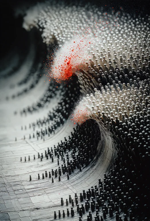 Zidiusart, An Abstract Oil Painting On A Wide Canvas Depicts...