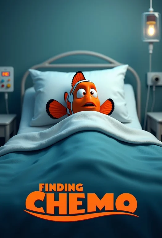 A Disney Pixar Style Movie Poster Featuring Marlin The Clown...