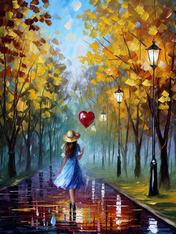 4fremov. The Image Is A Painting Of A Young Woman Walking On...