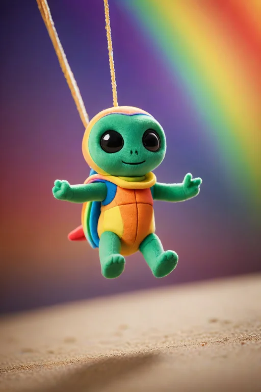 Tilt-shift Photo Of Amidst The Vibrant Expanse Of The Rainbo...
