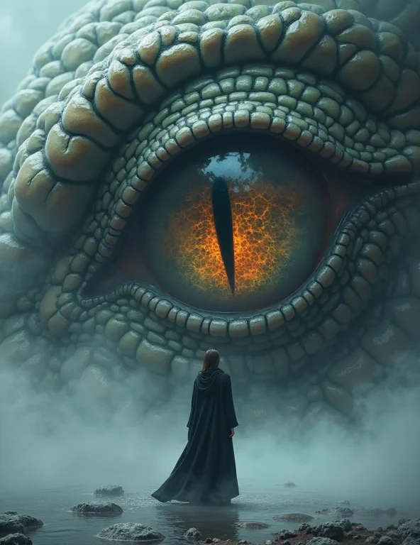 A Striking And Surreal Scene That Combines Elements Of Both...
