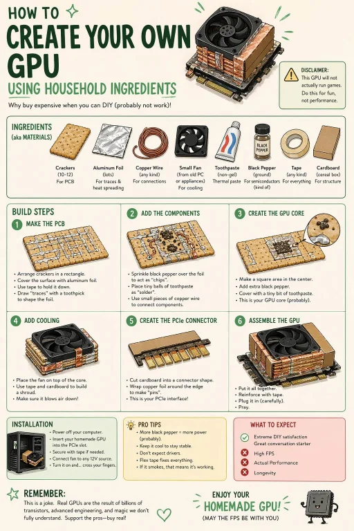 An Infographic On How To Create Your Own Gpu Using Household...