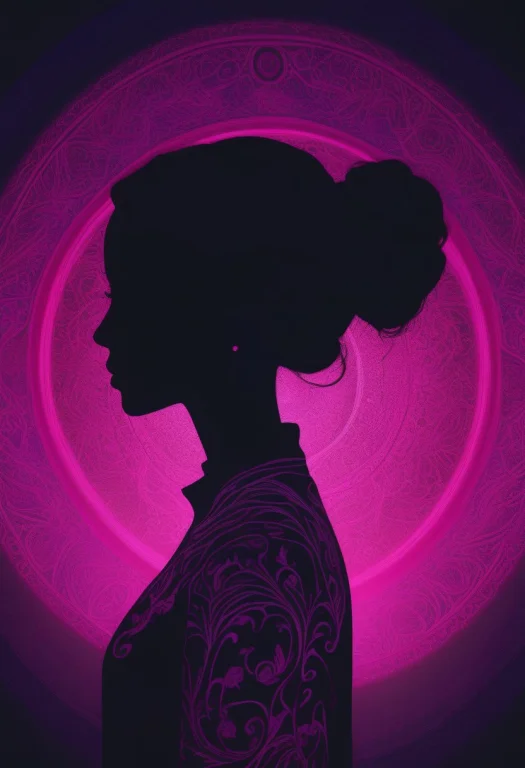 A Very Detailed Dark Photo, One Womansilhouette1.25, Dark Ba...