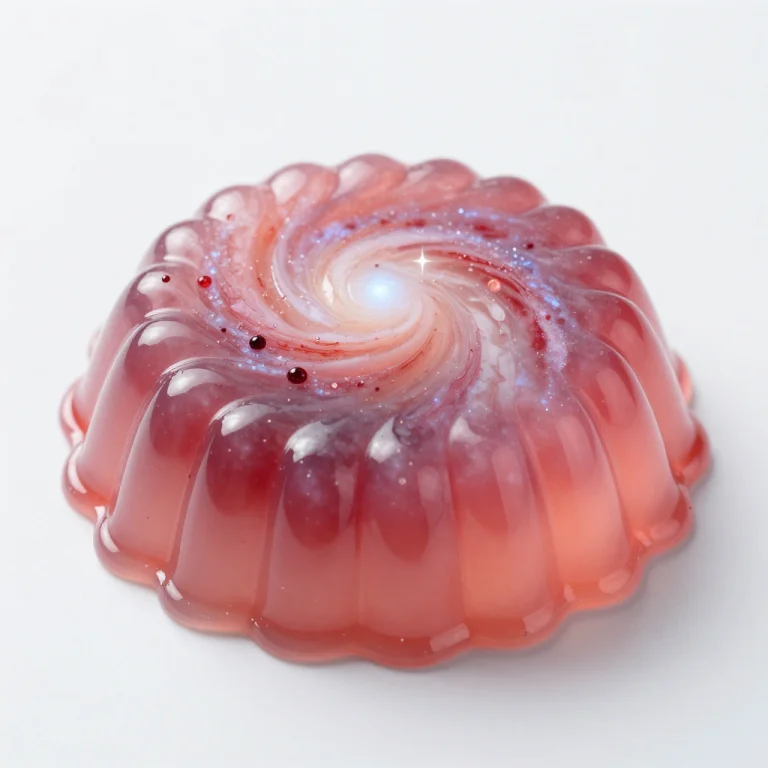 A Galaxy Made Of Gelatin With Pink And Red Tones